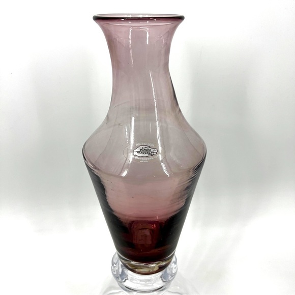 Stunning Blenko Glass Amethyst Plum Purple Art Vase - 11” Handcrafted Beauty - Picture 7 of 12